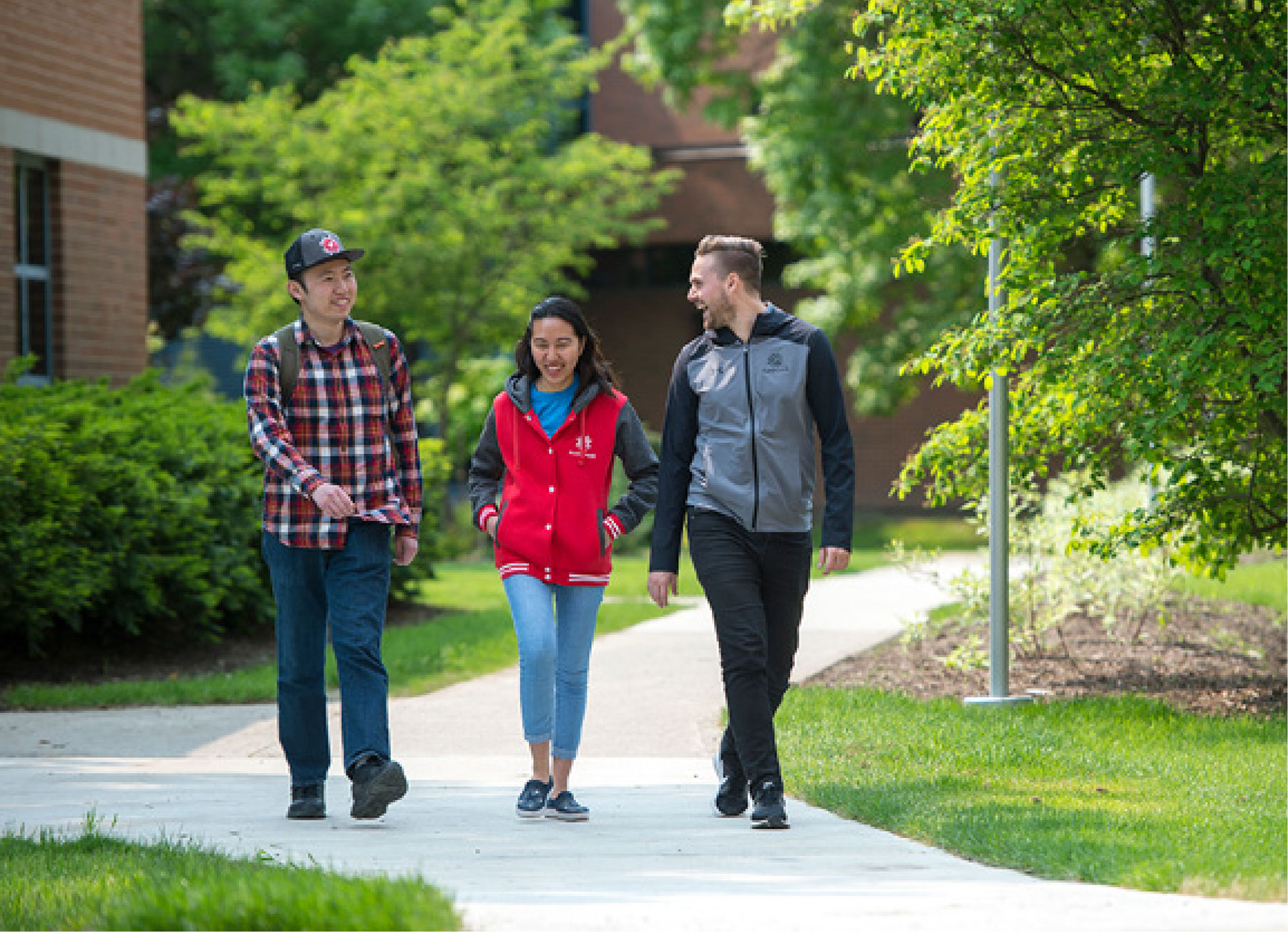 students walking